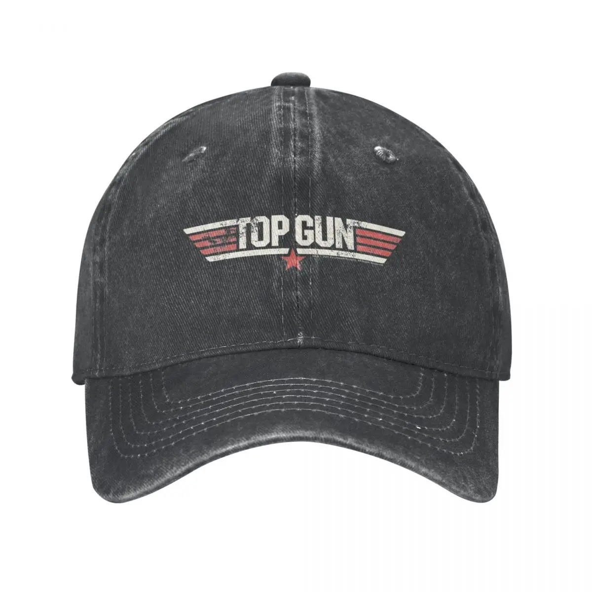 

Top Gun Classic Vintage Movie Stars Logo Baseball Caps Classic Distressed Washed Headwear Unisex Style Outdoor All Seasons Cap