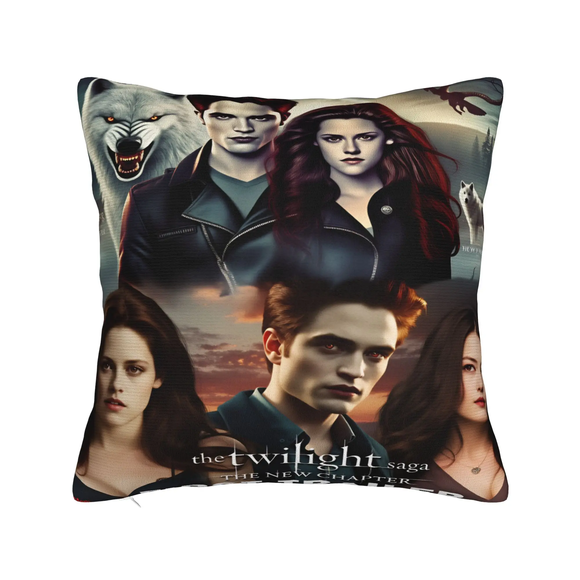 Twilight Saga Edward Bella Pillowcases  Fashion Pillow Case For Couch Sofa Bedroom Print Pillow Cover