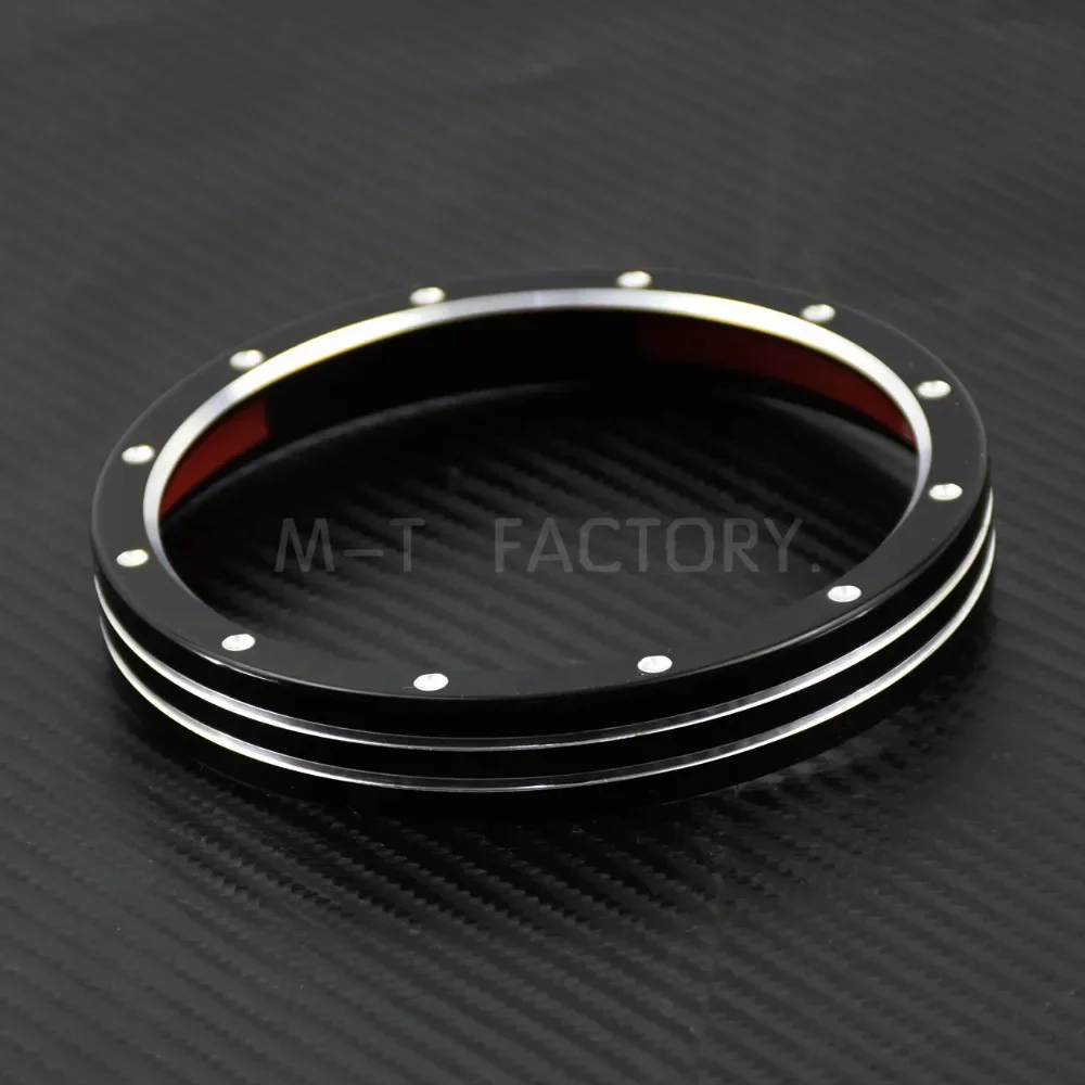 Black Asterism Billet Bagger Speedometer Trim Bezel Aluminum For Harley Sportster XL883 1200 Dyna Street Bob Low Rider Models