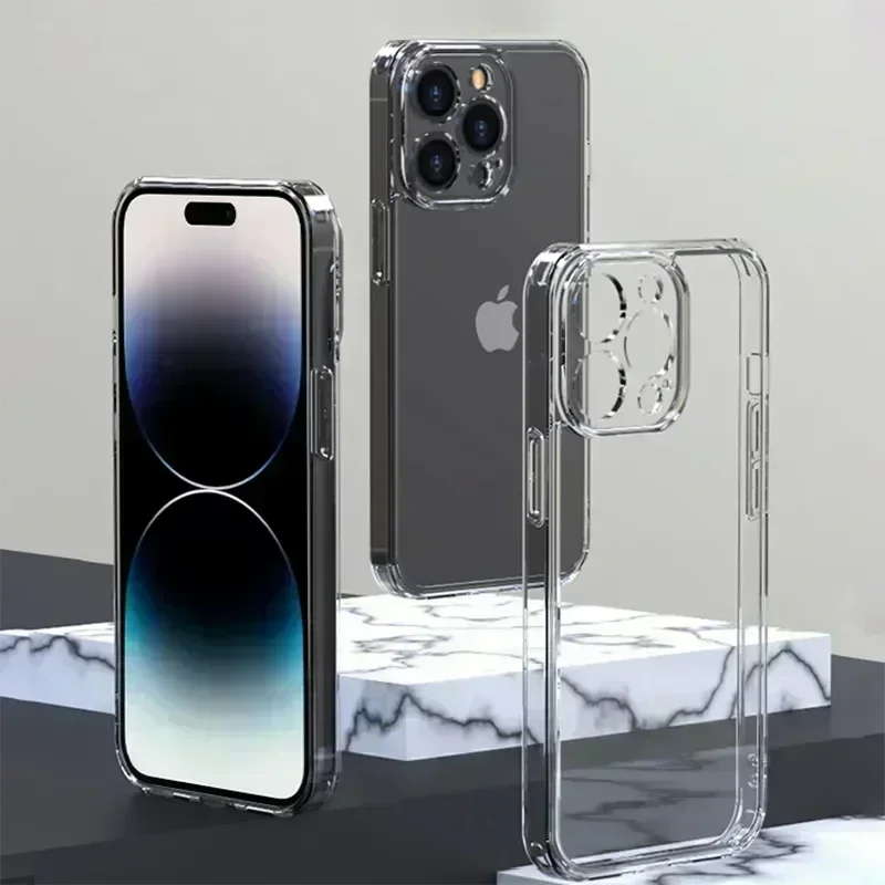 Clear Phone Case For iPhone 15 13 14 12 11 Pro Max Silicone Soft Cover on iPhone 15 Plus 13 Mini X XS MAX XR 8 7 6 SE Back Cover