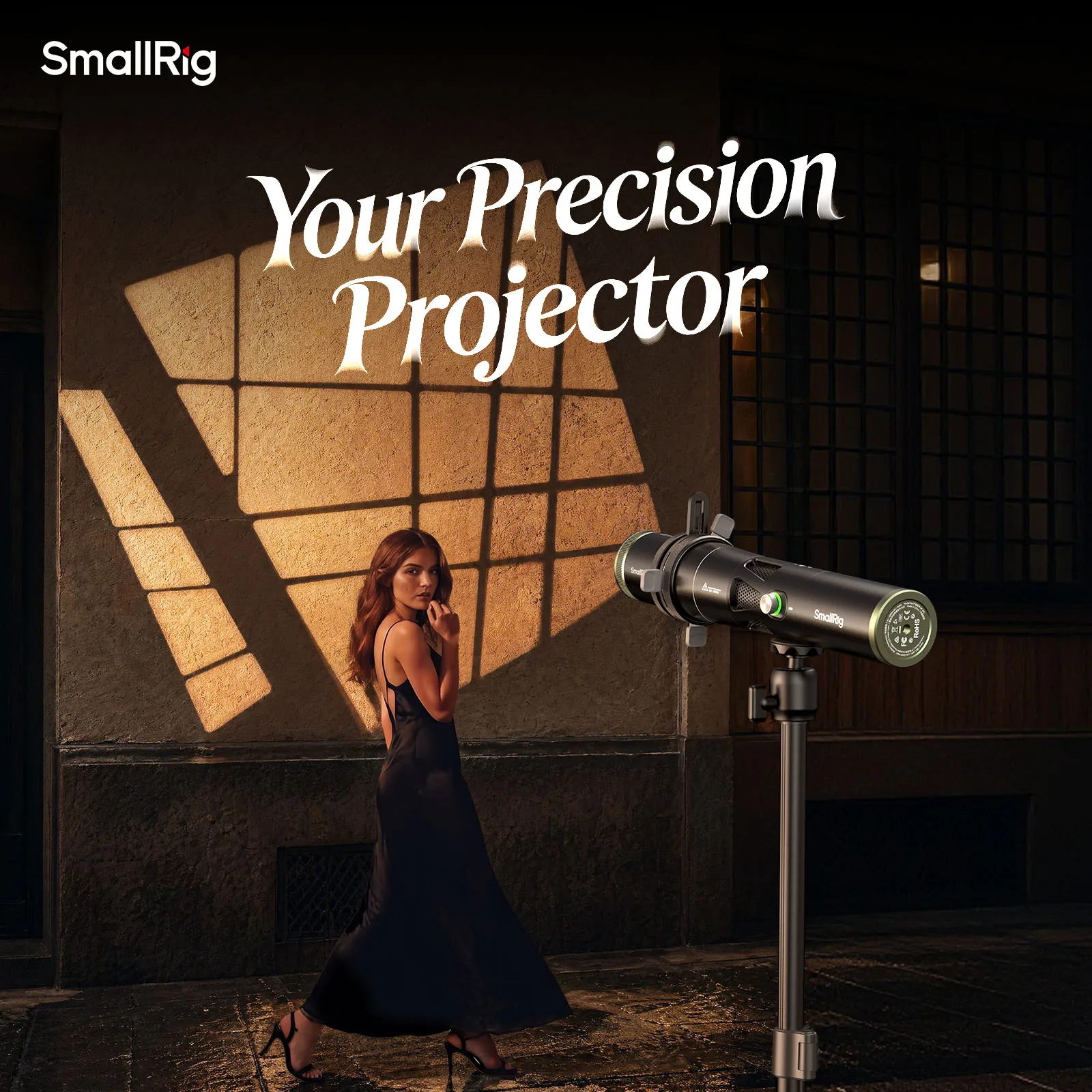 SmallRig SP Air Spotlight für RF10C und RF20C Fotografie-Taschenlampen, mit Spotlight-Gobo-Halter, 10 Metall-GOBOS, präzise Fokussierung – Detail 1