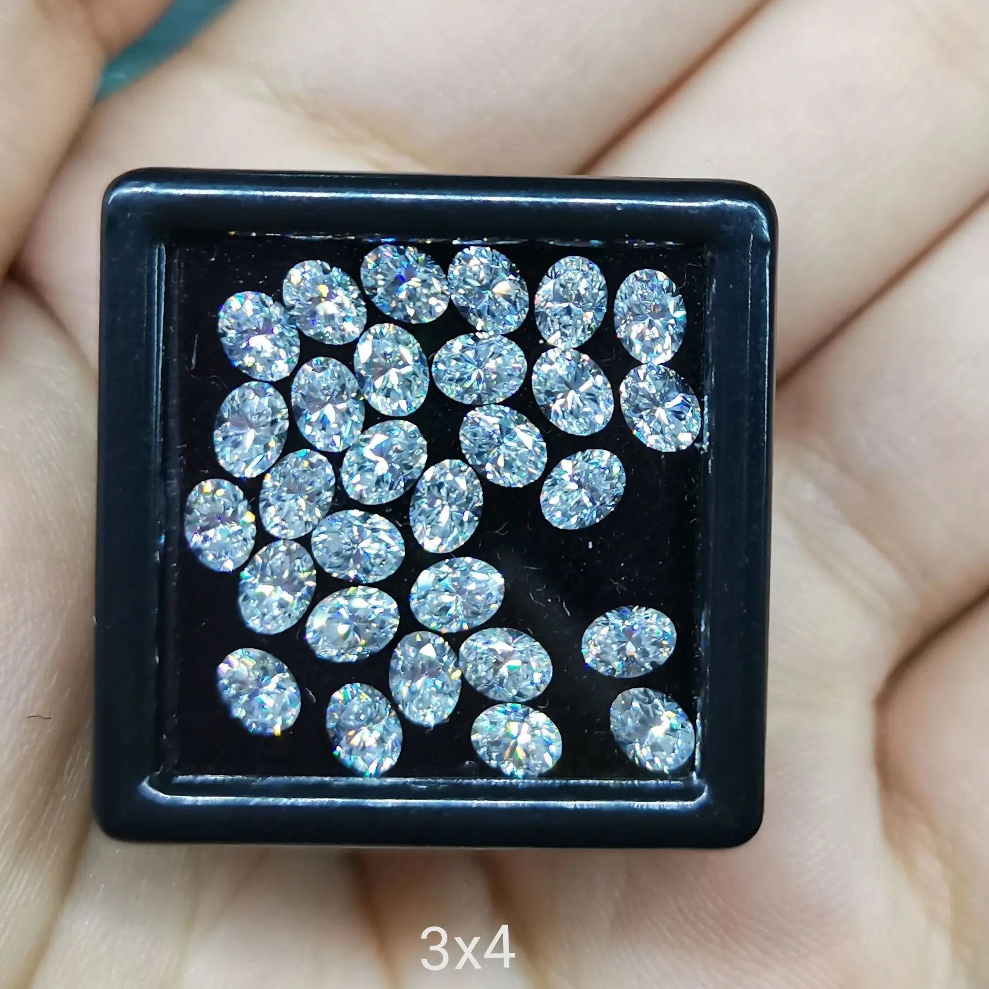 Mini Size 10pcs White Oval Cut Moissanite D VVS1 With GRA Certificated Pass Diamond Tester Pen II for Rings Makingemtone Factory