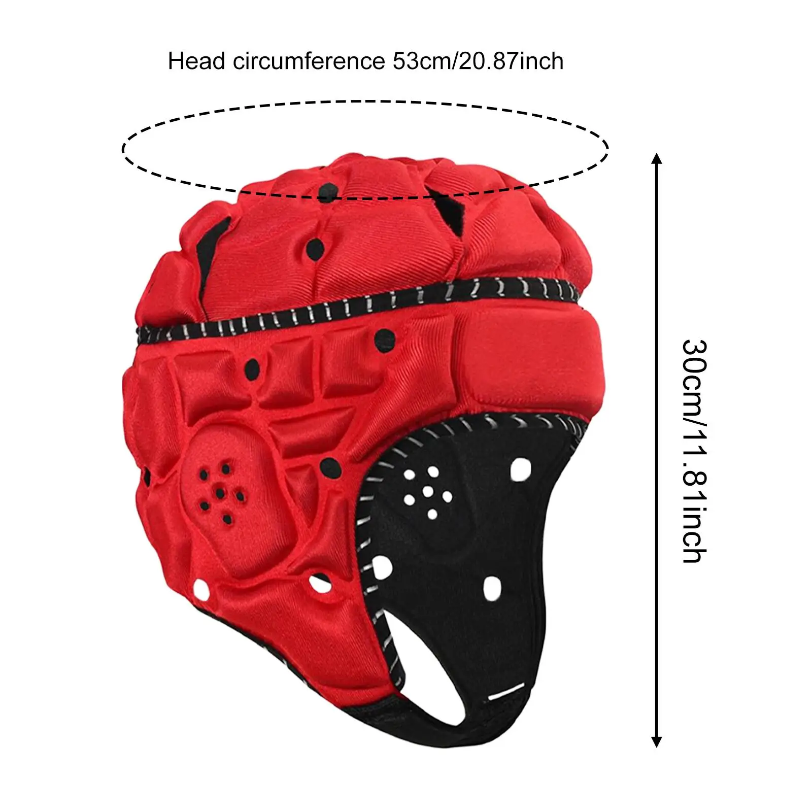 어린이 럭비 헬멧 보호 럭비 헤드가드 스크럼 캡 보호 장비 롤러 스케이팅 스포츠 축구 플래그 풋볼용