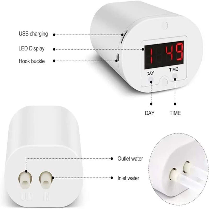 Smart Garden Watering Pump Controller, Self-Watering Irrigation Device Auto Watering System Flower Plant Home Sprinkler 2-16Head