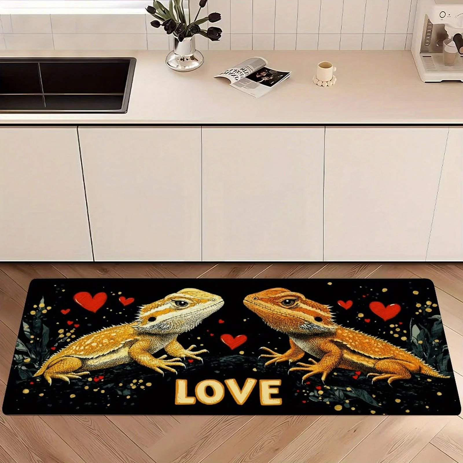 1pc Bearded‑Dragon Printed Throw Blanket, Home Decor Rug for Bedroom & Living Room, Ideal Gift for Reptile Pet Owners