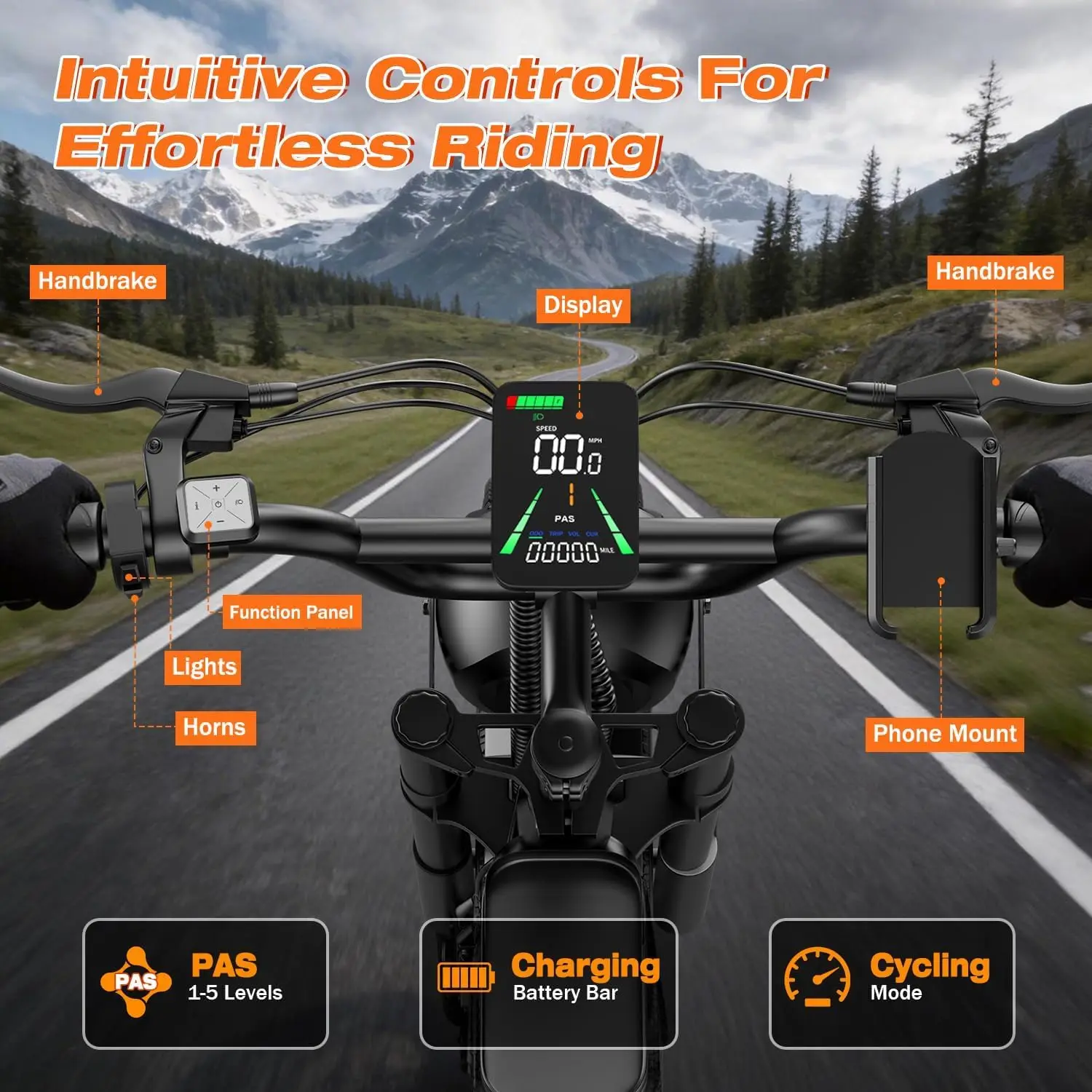 2500W Peak   Dirt Bike for Adults 100 Miles Range 36MPH Max Speed 48V 20AH Removable   20 Inch Off Road E Bike Cust