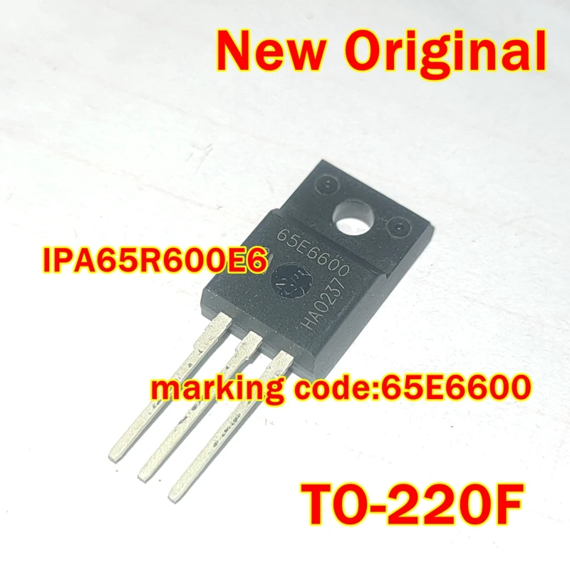 

1pcs to 100pcs IPA65R600E6 TO-220F New Original marking code:65E6600 N-Channel MOSFET Transistor