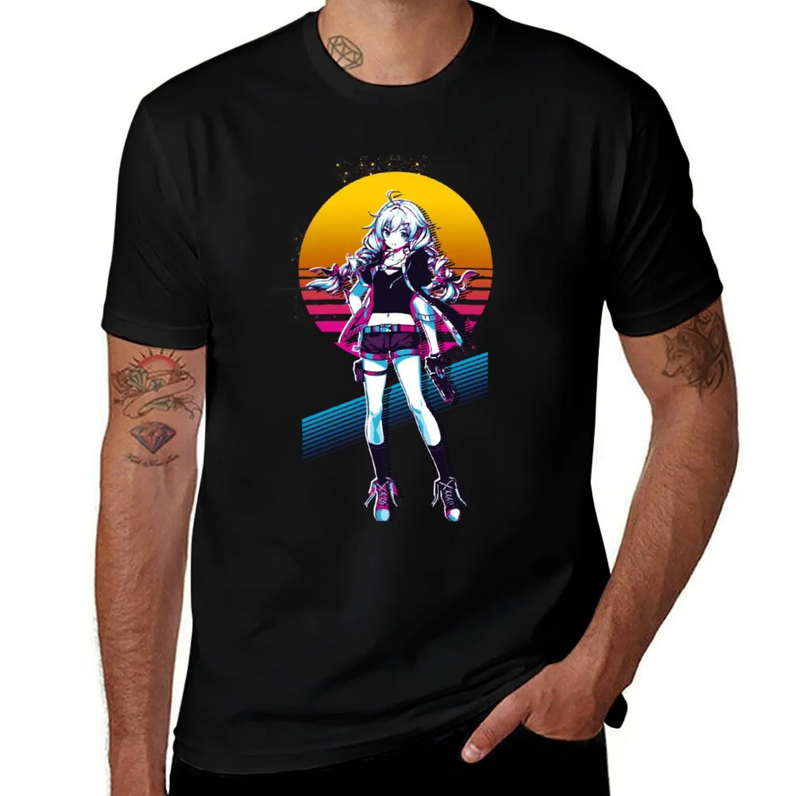 Honkai Impact - Kiana Kaslana *80s retro* T-Shirt Anti-Fade Casual Tee Shirt