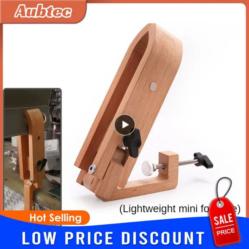 

Mini Hand Sewing Wooden Clip Tool Sewing Wooden Clip Foldable Beech Wood Frame Leather Hand Sewing Wooden Frame Clamp