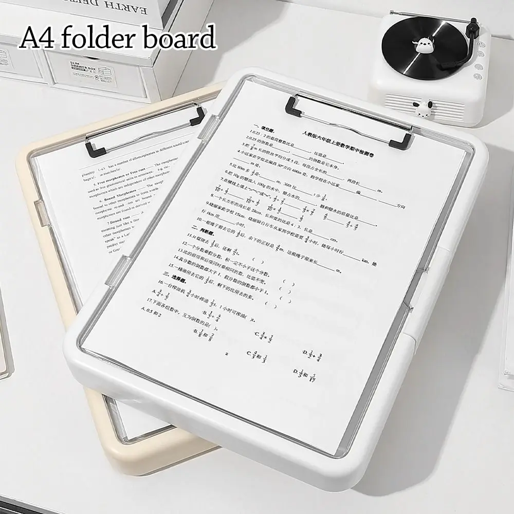 

Stackable A4 File Clipboard Transparent Dustproof And Moisture-Proof File Storage Document Holder Case Paper Organizer