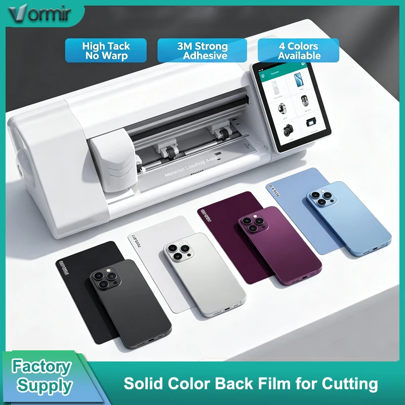 VORMIR 20pcs 190*120mm Solid Color Back Films for iPhone 18 Pro Max Phone Skin Sticker Cutting Material for Plotter Machine