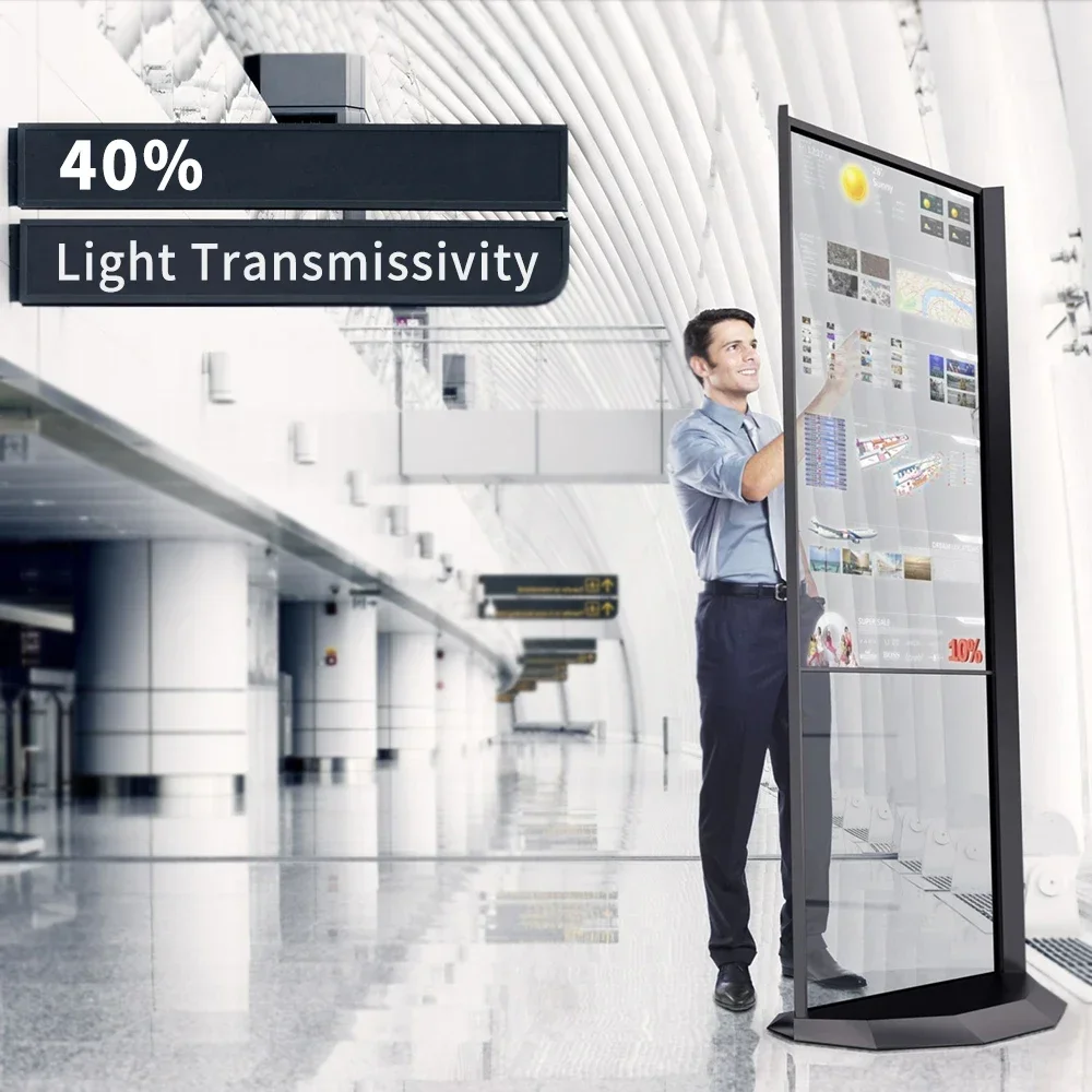 RAYBO OLED HD Transparent Screen 55inch indoor digital Android 4K display Window Facing High Brightness advertising equipment image 4