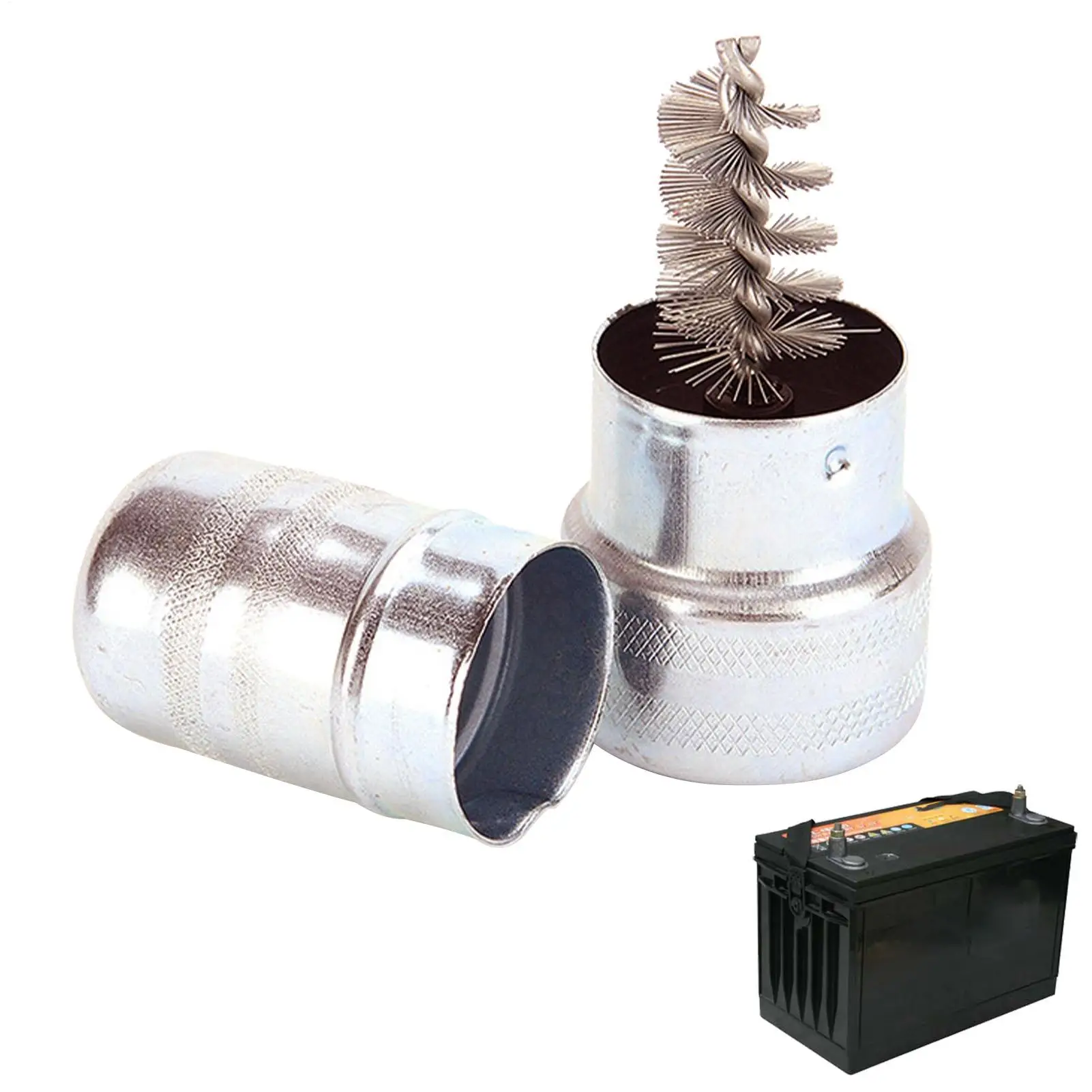 Car Battery Terminal Cleaning Brush Wire Brush Hand Tool for Removing Dirt Corrosion Rust Auto Maintenance Repair Tool