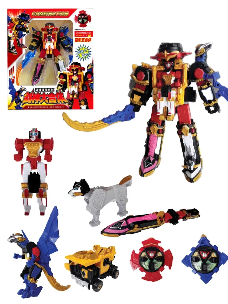 super-sentai-rangers-japan-anime-shuriken-sentai-ninninger-action-figure-toys-5-in1-collection-assembly-robot-model-boys-gifts