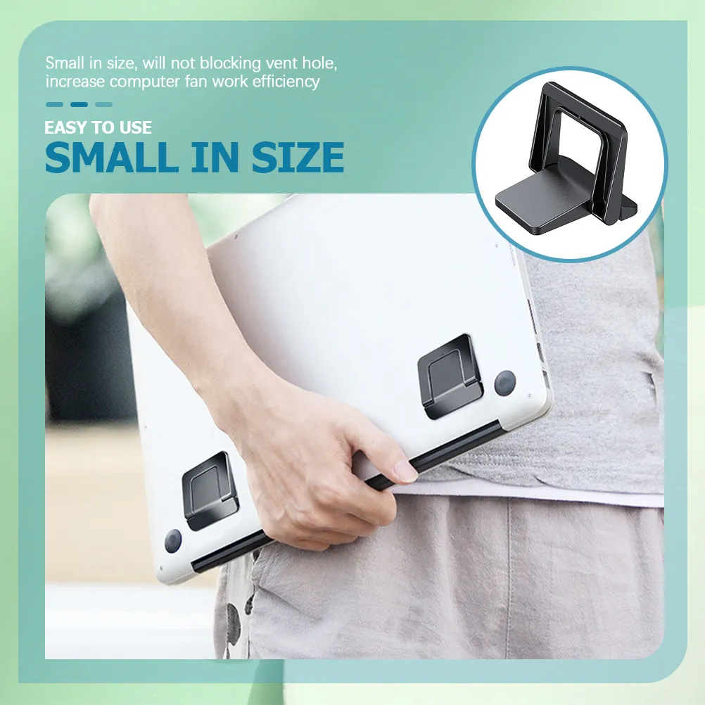 

1Pair Folding Laptop Stand Notebook Holder Ergonomic Riser for Desktop Stable Laptop Cooling Support Air Vent Elevation