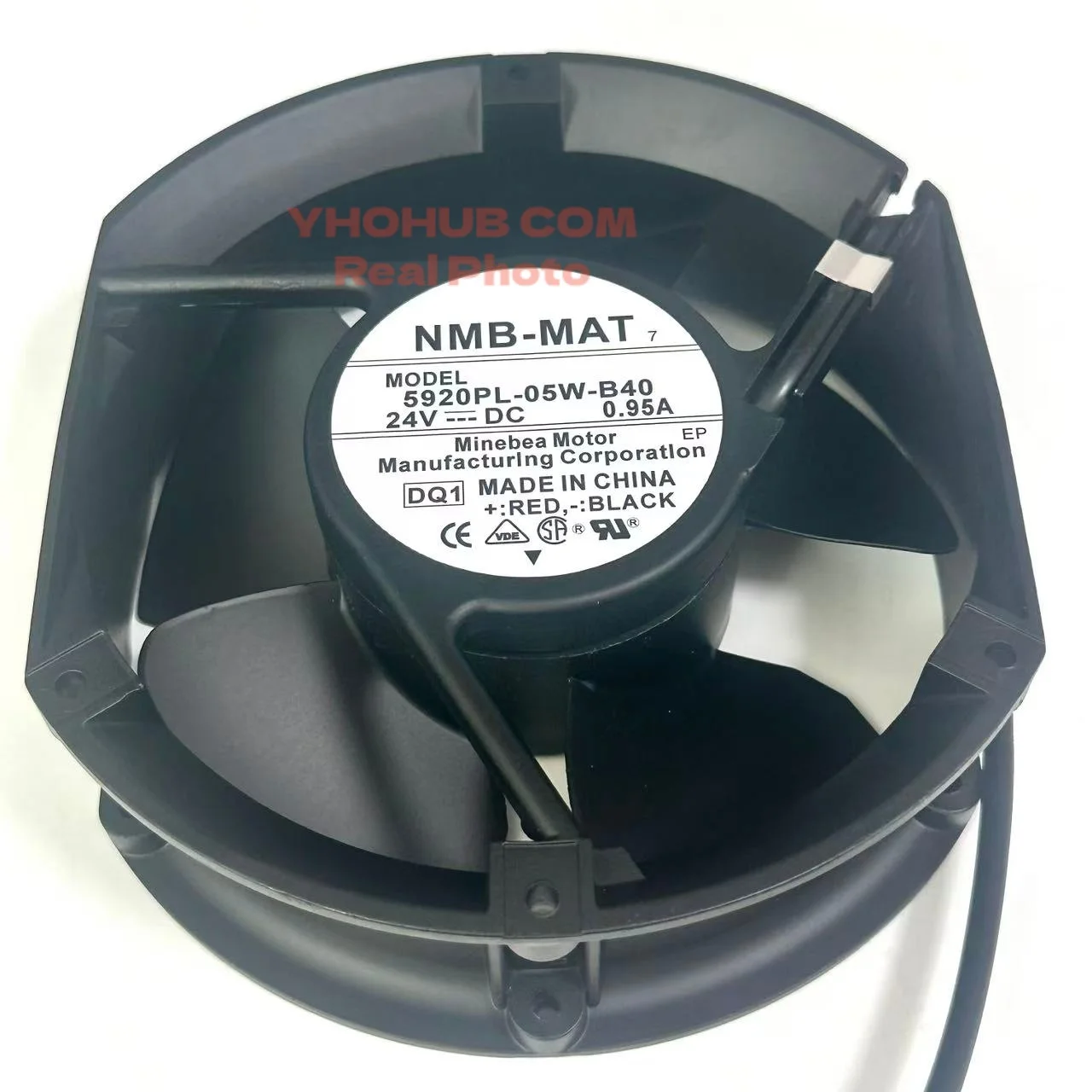 NMB-MAT 5920PL-05W-B40 DQ1 DC 24V 0.95A 172x150x50mm 2-Wire Server Cooling  Fan
