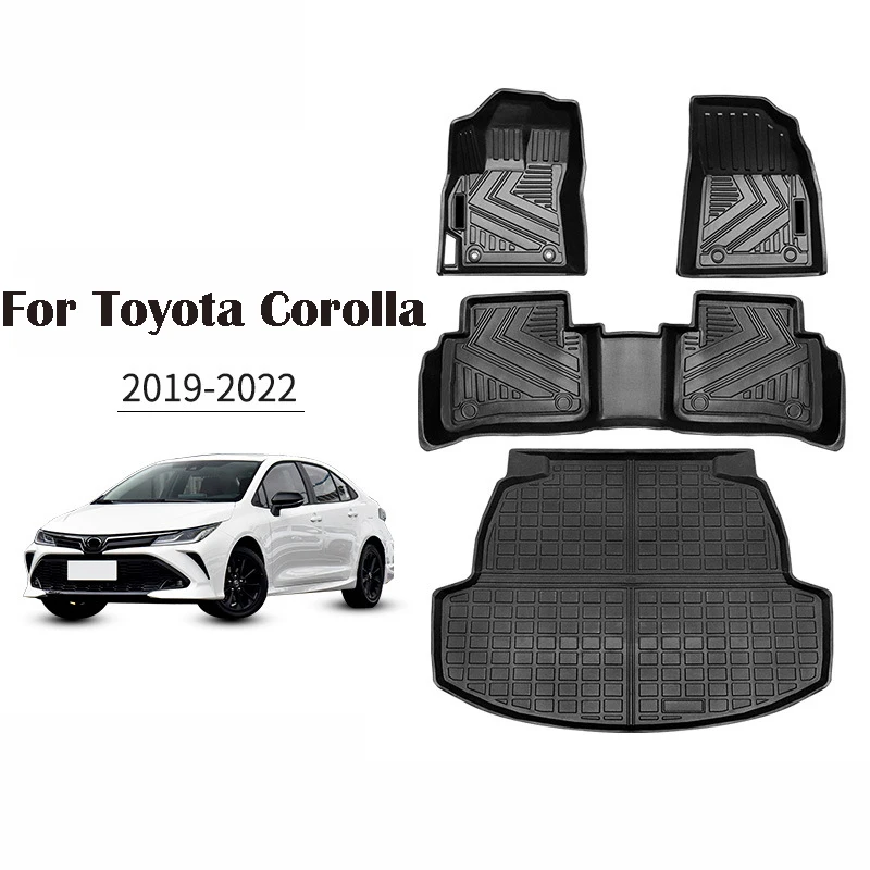 Gummi-Fußmatten-Set für Toyota Corolla E210, wasserdichtes Zubehör, Automobil-Innenraumteppiche. – Detail 5