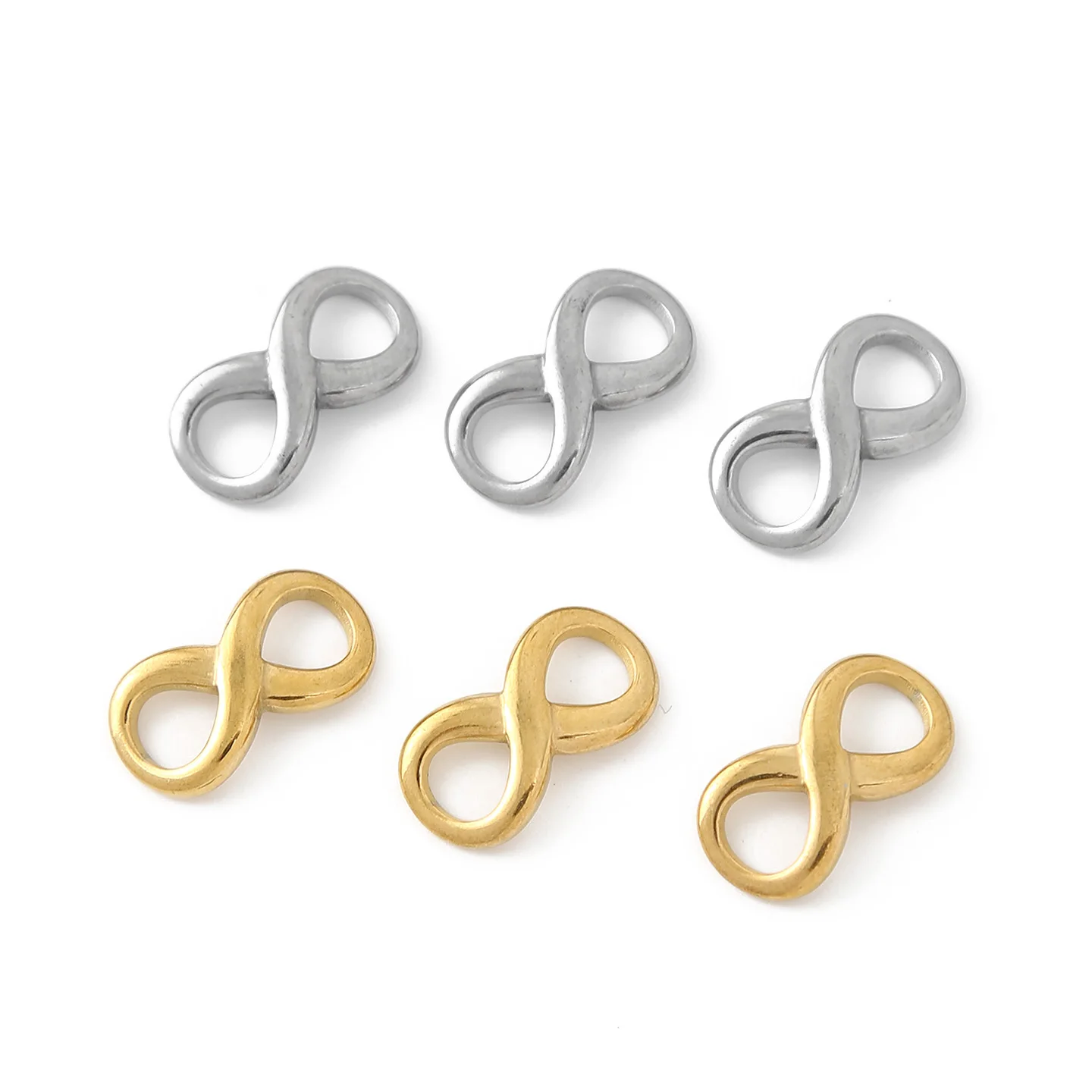 

20pcs Stainless Steel Heart Infinite 8 Shaped Charms for DIY Jewelry Gifts Making Necklace Bracelet Pendants Findings Bulk