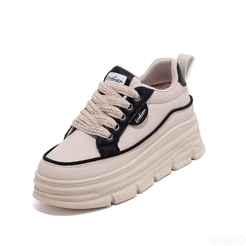 新しいファッショナブルな多用途カラーブロックレディースシューズ春秋厚底耐摩耗性スニーカーカジュアル通気性シューズ