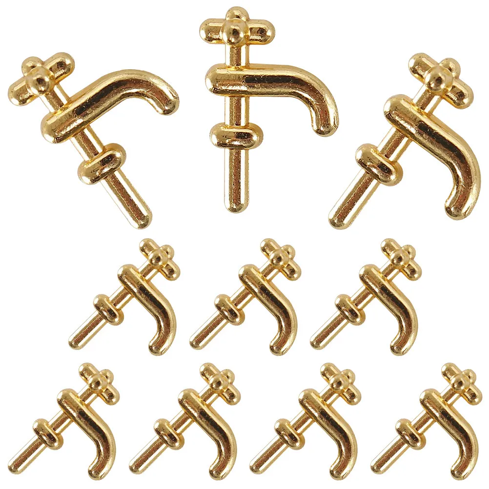 

Миниатюрный смеситель для раковины, реалистичный, детализированный, декоративный аксессуар для моделей мини-домов, с гладкой поверхностью, прочный, долговечный, для дома