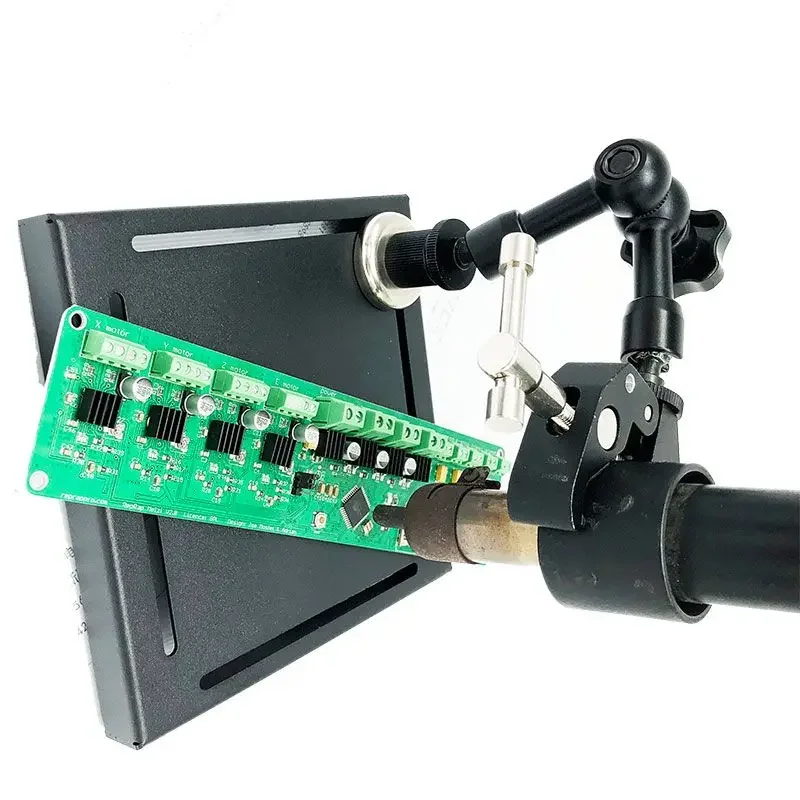 Imagem -02 - Ferro de Solda Elétrica Estação de Solda Dessoldering Braçadeira de Tubo de Teste Suporte de Pistola de ar Diy
