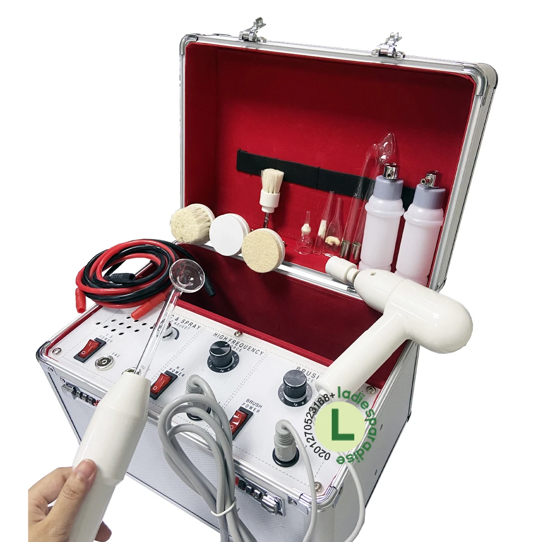 4 In1 다기능 얼굴 클렌징 브러시 장치 고주파 얼굴 피부 관리 여드름 블랙 헤드 제거 진공 스프레이 장치