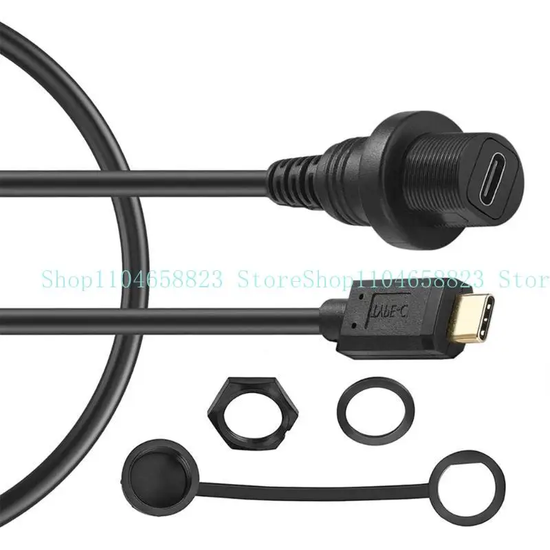 652F Fast Speed USB2.0 3.1 Type C Car Dashboards Mount Cable Extension with Male to Female Connectors