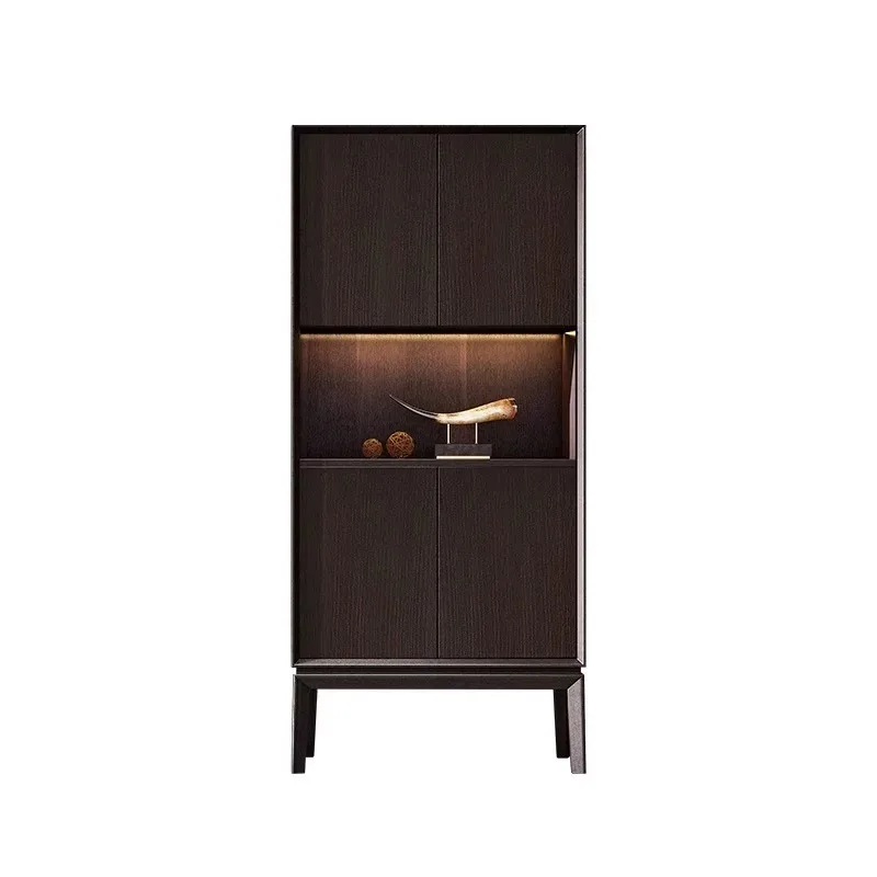 

Modern simple integrated display cabinet against the wall, shelf and side cabinet