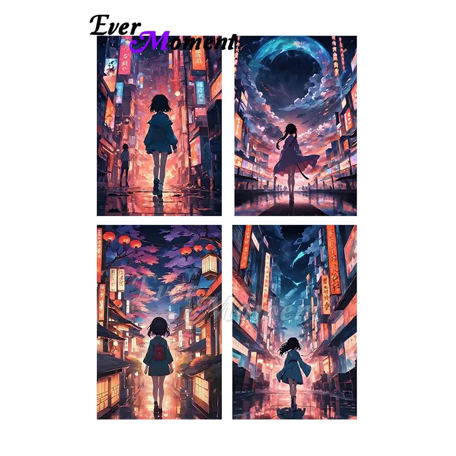 Anime Girl Diamond Painting Square Drill Korean Japanese Style Handicraft DIY Mosaic Kit ASF3157