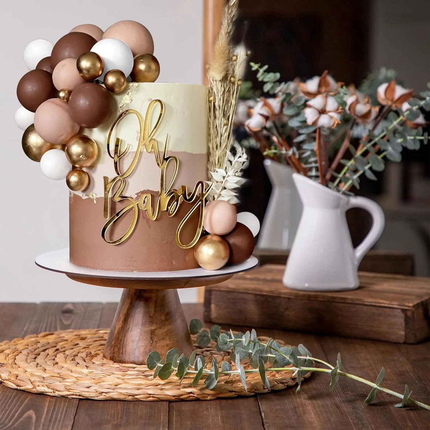 32 Stück Kugel-Kuchen-Picks, bunter kugelförmiger Kuchenaufsatz, Perlenkugeln, Cupcake-Kucheneinsatz-Aufsatz für Geburtstagsparty-Dekorationen – Detail 5