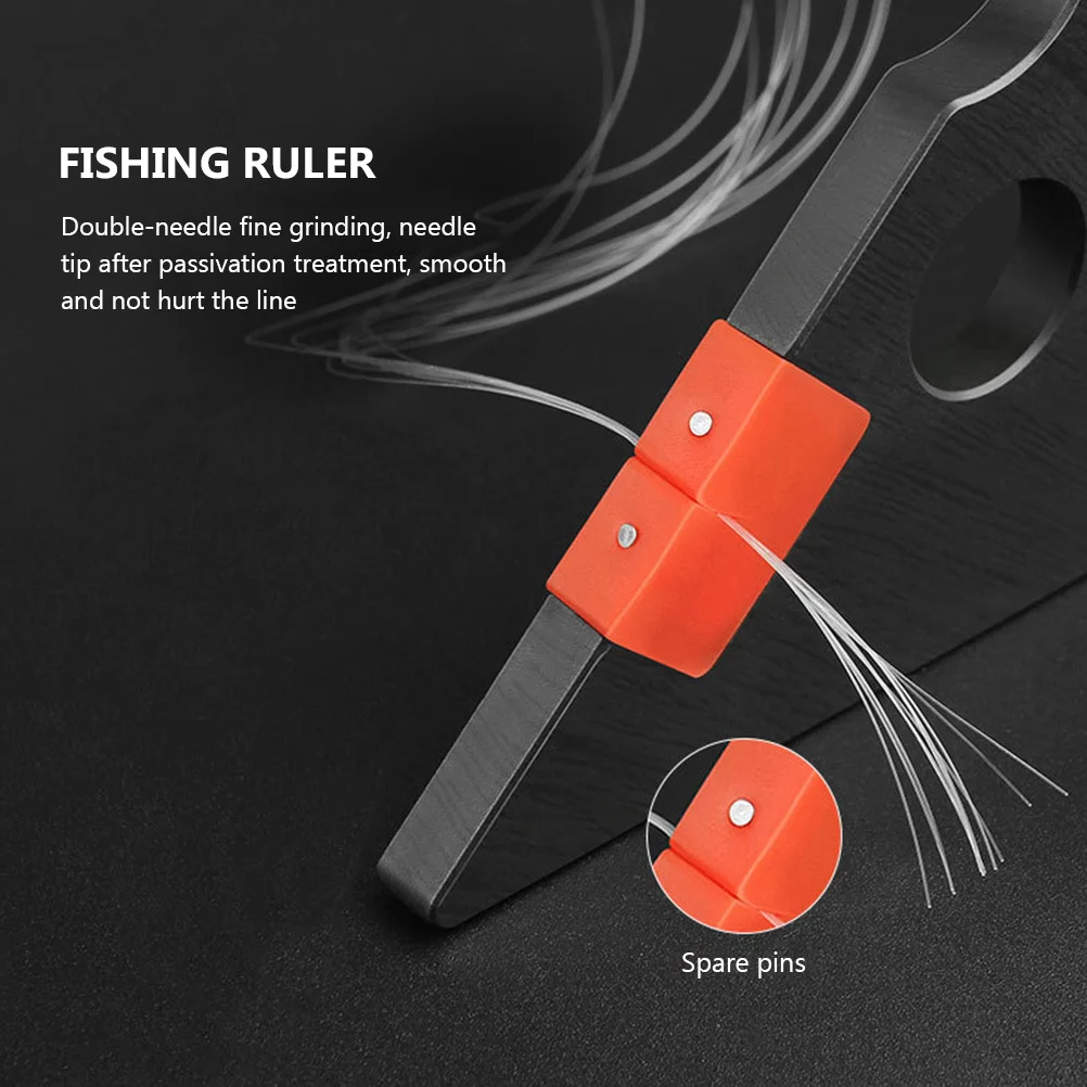 

Fishing Tackle Set Magnetic Ruler Knot Tying Device 025Cm Precision Measurement Red Silicone Clip Human Hands Shape