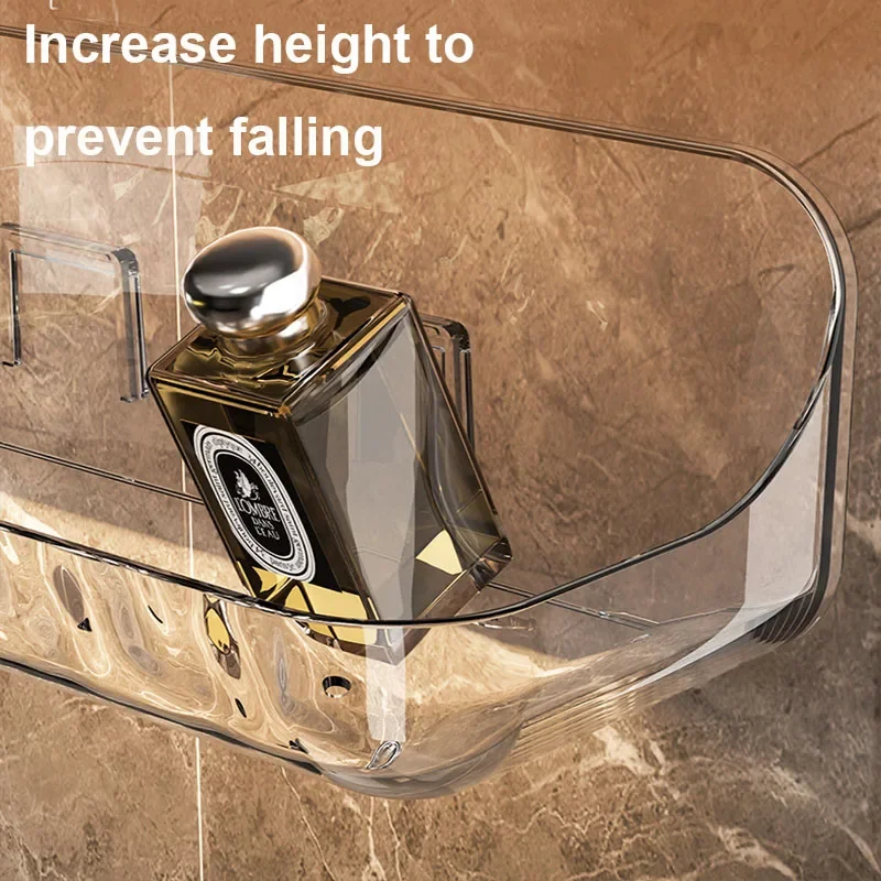 No Drill Organizer Bathroom Shelf Shower Storage Rack Washstand Cosmetics Storage Rack Wall Mounted Toilet Shampoo Holder