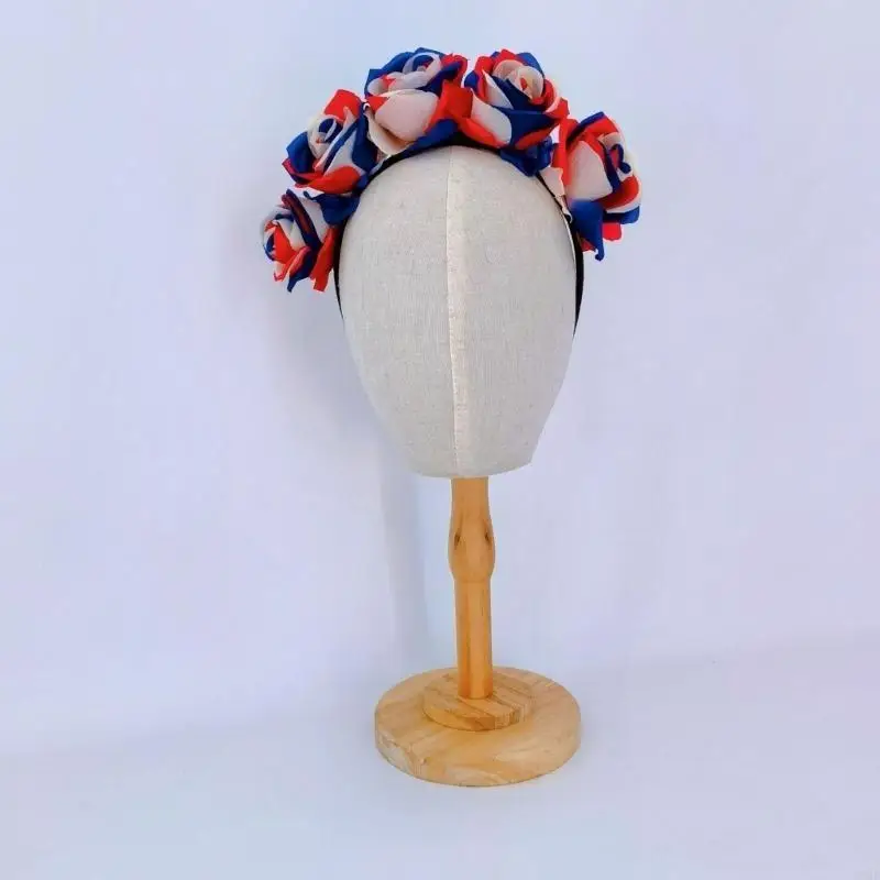 195E US Election สำหรับผู้ใหญ่และเด็กดอกไม้ Hairband เทศกาลดนตรี Headwear Party Gathering ฉลอง Hairhoop