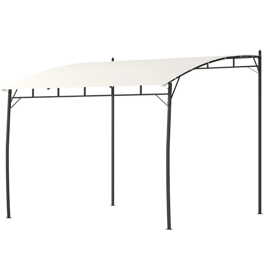 

Outsunny 10' x 10' Outdoor Pergola Gazebo Garden Sun Shade Shelter with Metal Frame for Porch Patio Deck Backyard Cream