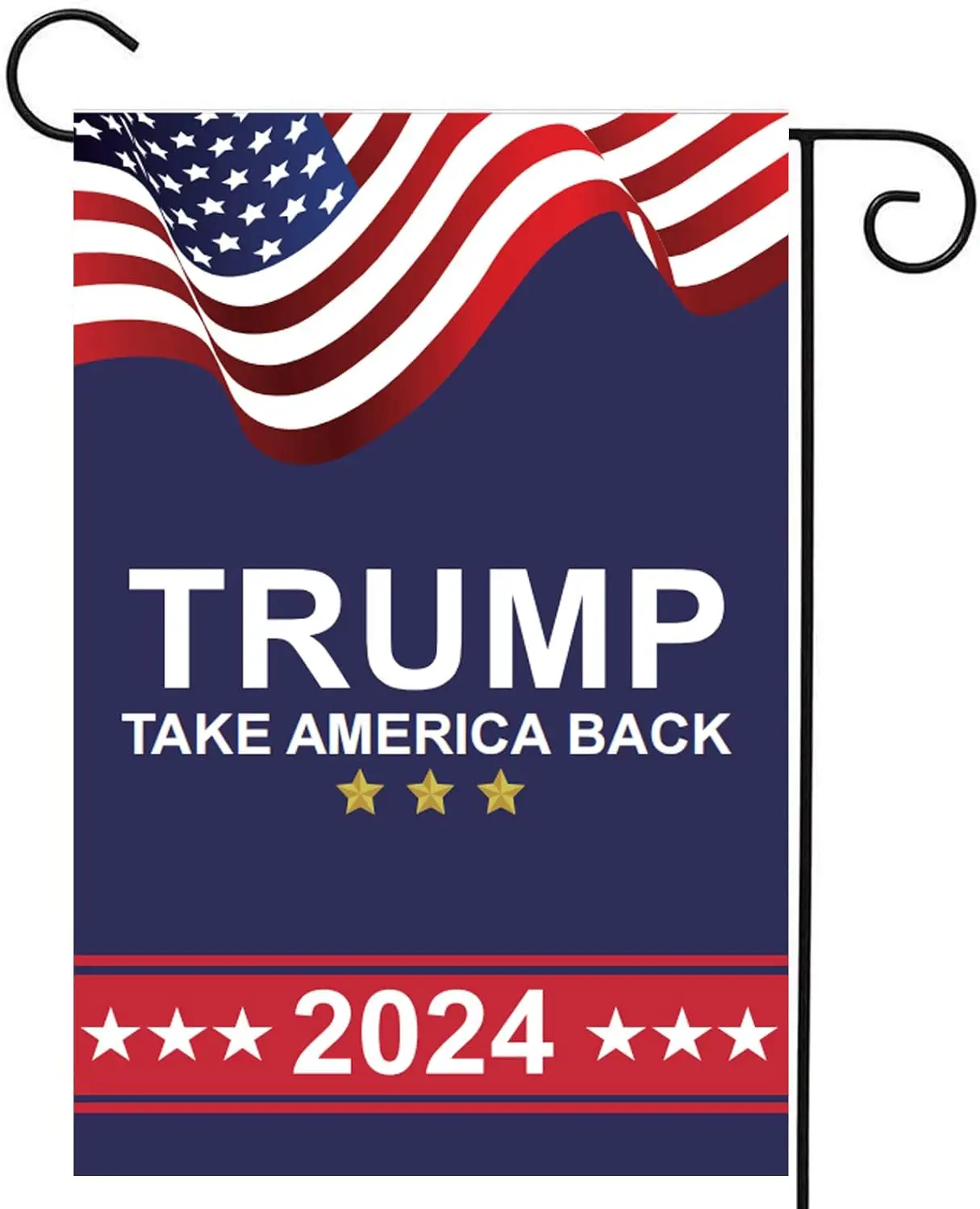 Homissor Trump Flag 2024 Garden Flags Donald Trump Flag TAKE AMERICAN BACK - Double Sided Yard Flag Banner Lawn Outdoor Decorati