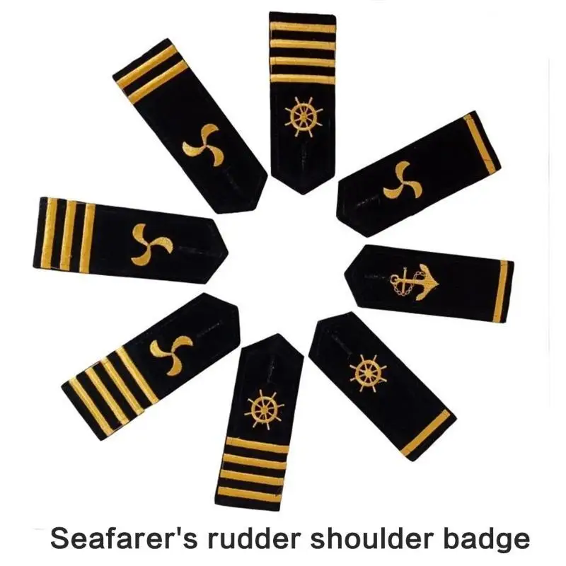 652F Captain Stripes Epaulettes สำหรับชุดรักษาความปลอดภัยเครื่องแต่งกายง่าย ๆ แนบ