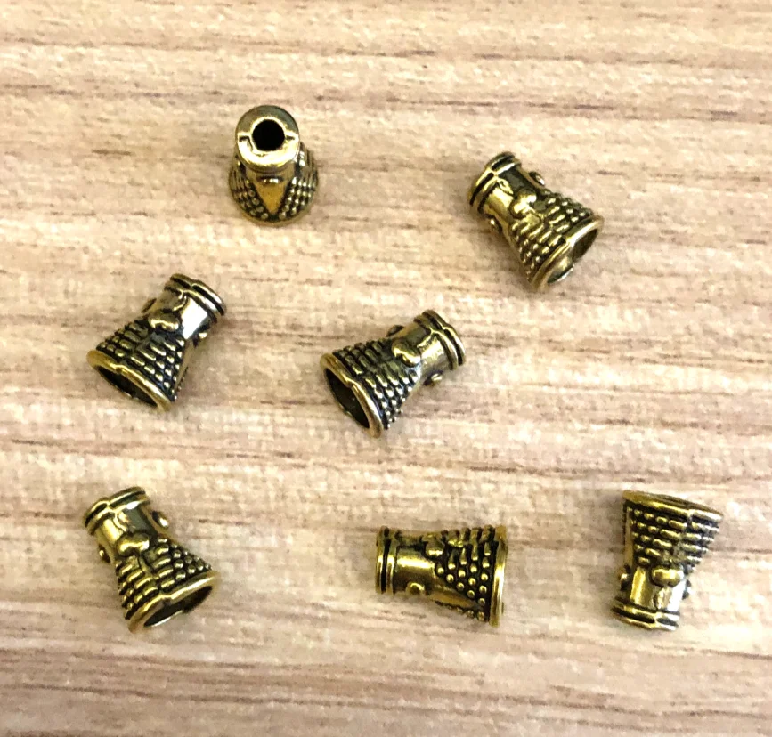 

50pcs 8*6mm , B-hole2.7mm, S-hole1.7mm Alloy metal cup shape spacer beads HWH1845