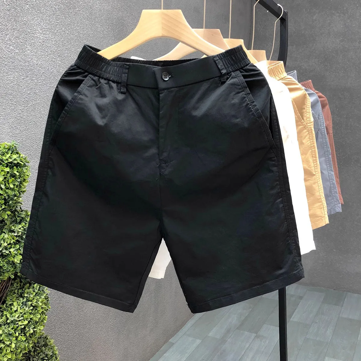 Versatile casual shorts men's suit pants business style summer five-point pants trendy straight shorts