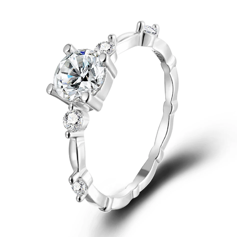 URMYLADY D สี VVS1 Moissanite แหวนสําหรับงานแต่งงานของผู้หญิง Fine เครื่องประดับที่มีใบรับรอง 925 เงินสเตอร์ลิงหมั้นแหวนของขวัญ