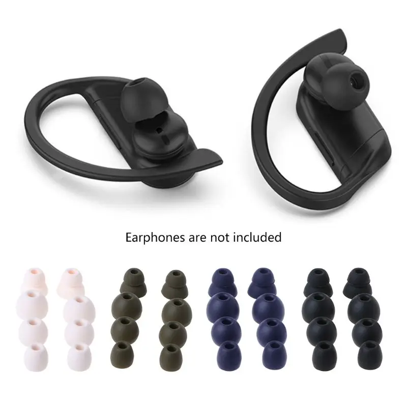 2025 New 4 Pairs Replacement Silicone Ear Buds Headset Wired Earbuds Replacement Eargel Headphnoe for Powerbeats Pro Earphones