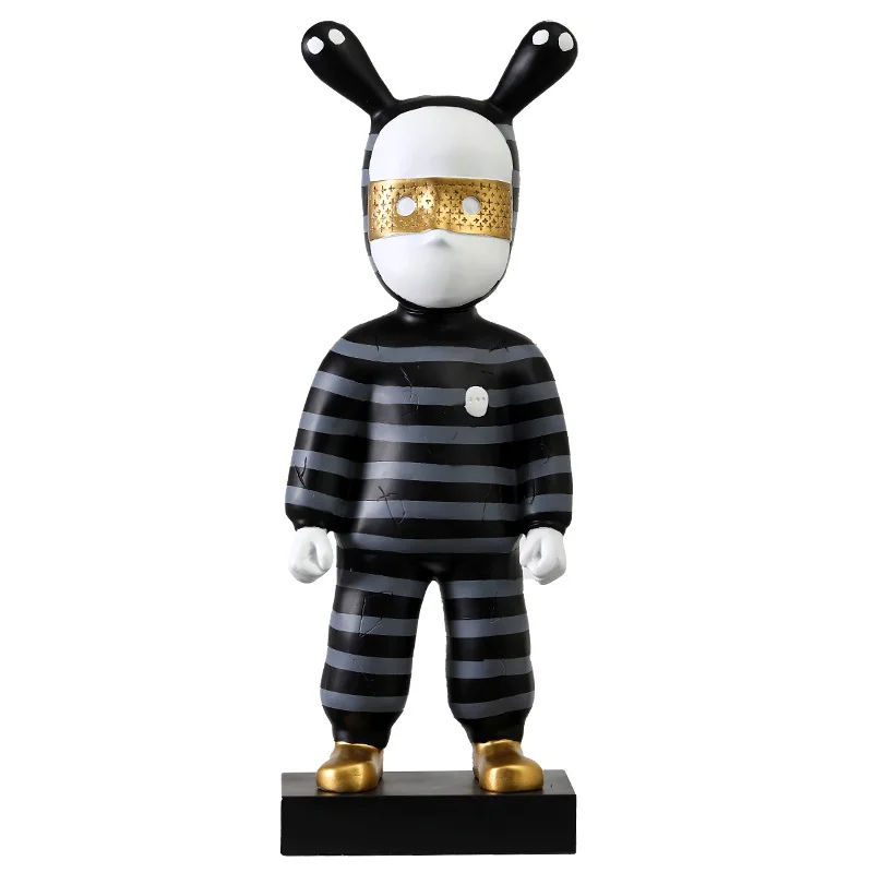 Adorno de suelo de personaje de muñeca de dibujos animados, gran y creativo, nórdico, para sala de estar, modelo de entrada, habitación, decoración suave para el hogar