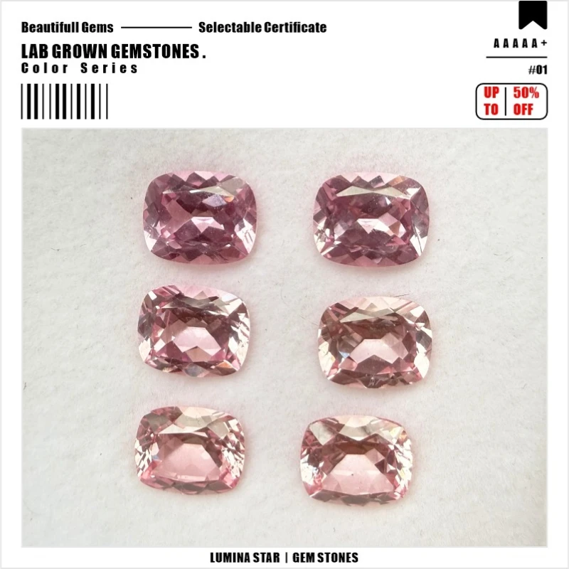 

Lab grown Colorful Sapphires Cushion Cut Multi-color AAA+Clarity Gems For Jewelry Setting&Custom Design Selectable Certificate
