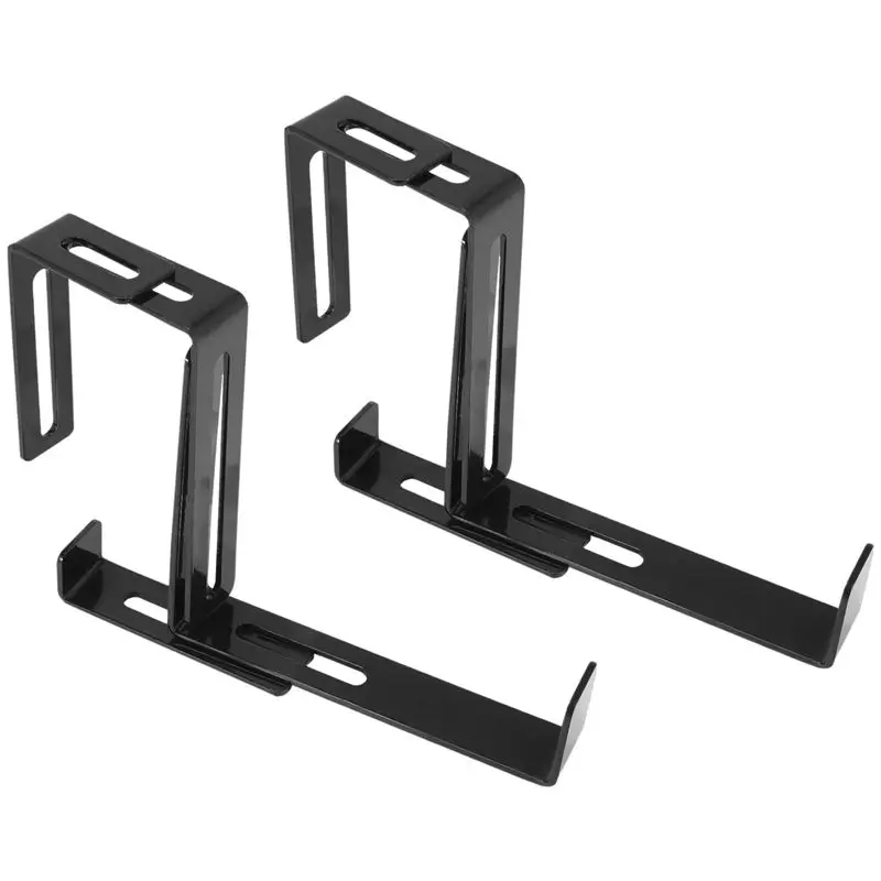 

1 Pair Hook Trough Plant Pot Hanging Hooks Rail Balcony Planter Holder Brackets Iron Hooks Height Adjustable Hook-A21R