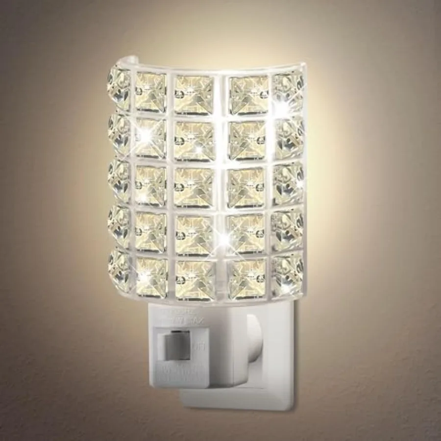 

LED Night Light Plug into Wall, Decorative Plug in Night Light with Manual On/Off Switch and 360° Rotating Plugs, Warm White Am