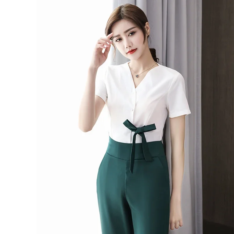 Summer Beauty uniforms Chinese style Spa Salon Beautician Clothing Nail Massage Therapist Uniform Quality massage clothing
