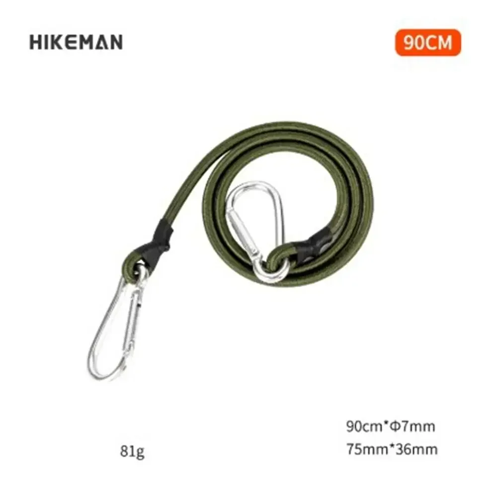 30/60/90 ซม.กลางแจ้ง Heavy Duty Bungee สายไฟสีเขียว 7 มม.บรรจุ Clothesline กระเป๋าเดินทางบรรจุเชือก