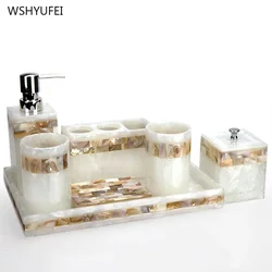 Light luxury shell home bathroom European wash suit bathroom supplies brush tooth cup soap bottle soap dish toothbrush holder