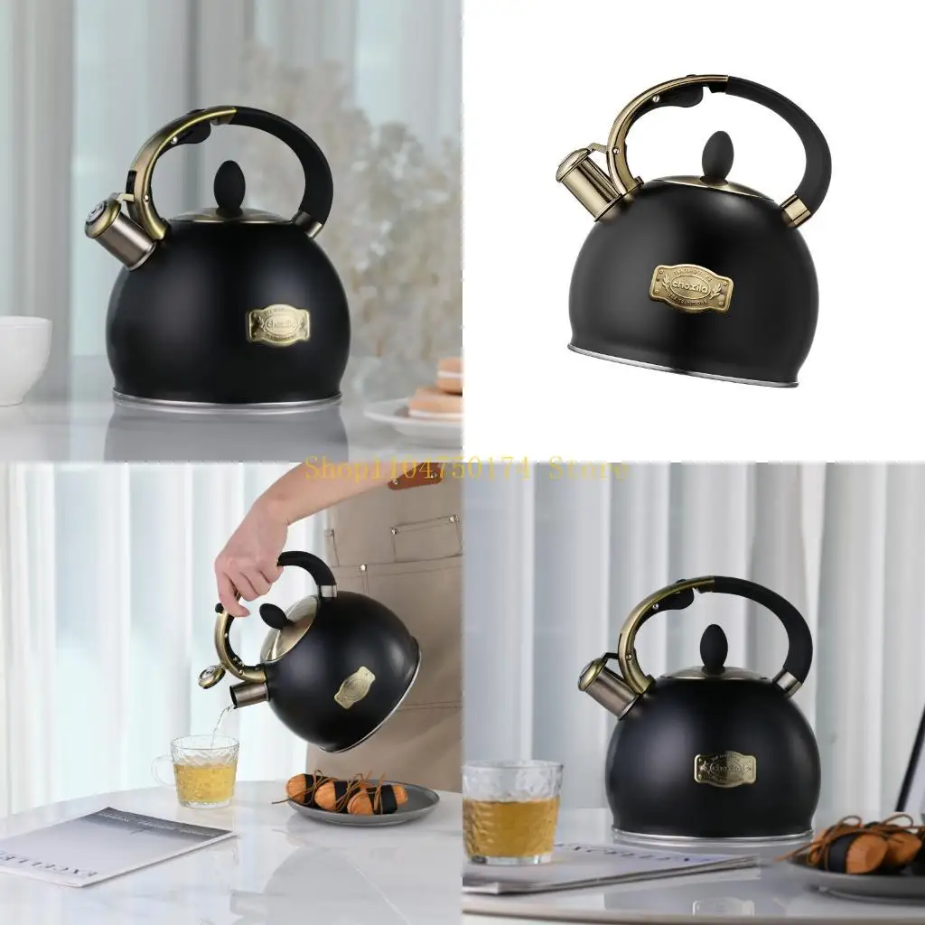 

Ergonomic Handle Whistling Tea Kettle Easy To Clean Stainless Steel Teakettle top sale