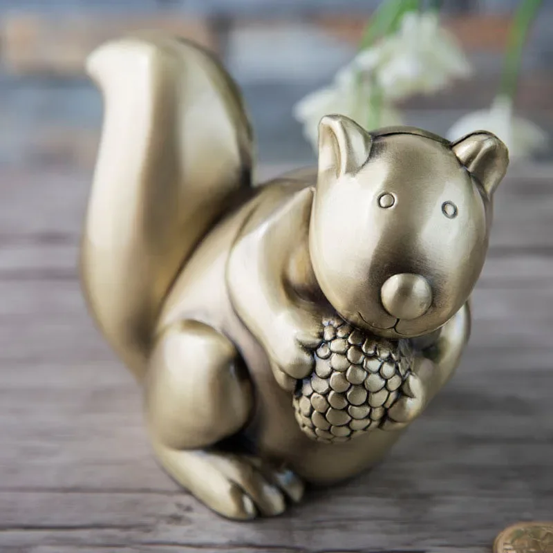 Children's Coin Bank Creative Cute Squirrel Piggy Bank Coin Piggy  Home Piggy Children's Gifts