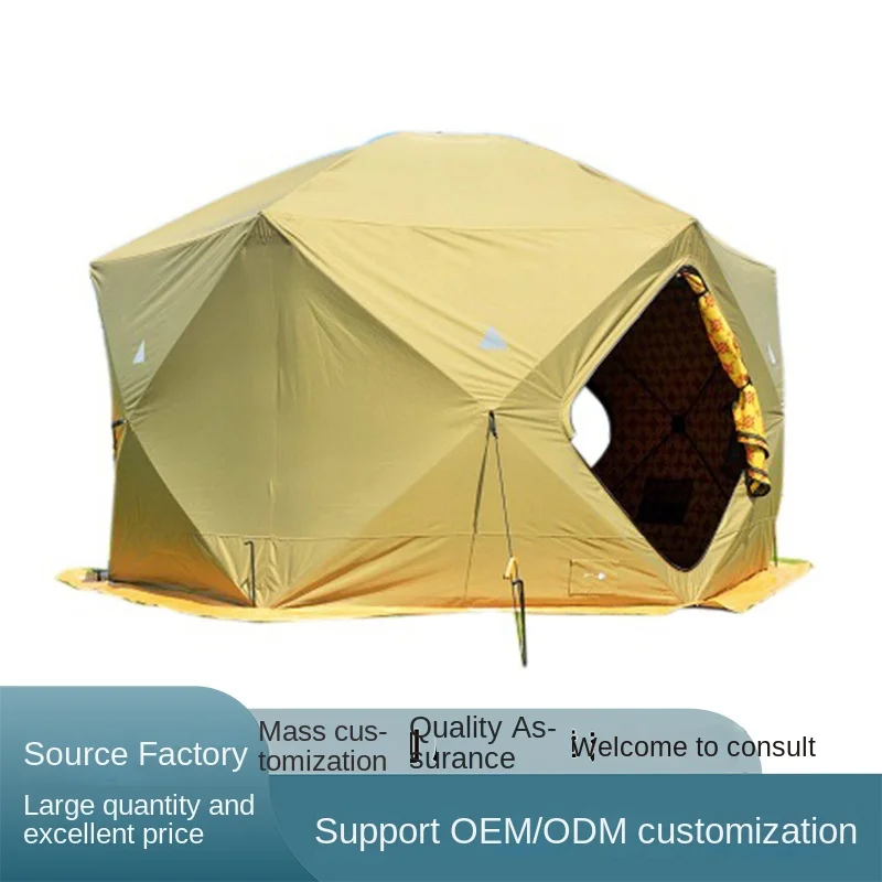 YYHC-Outdoor Camping tent Six sides Pop-up Large Space  Outdoor Camping Tent,  Windproof and Windproof Portable Tent For four se